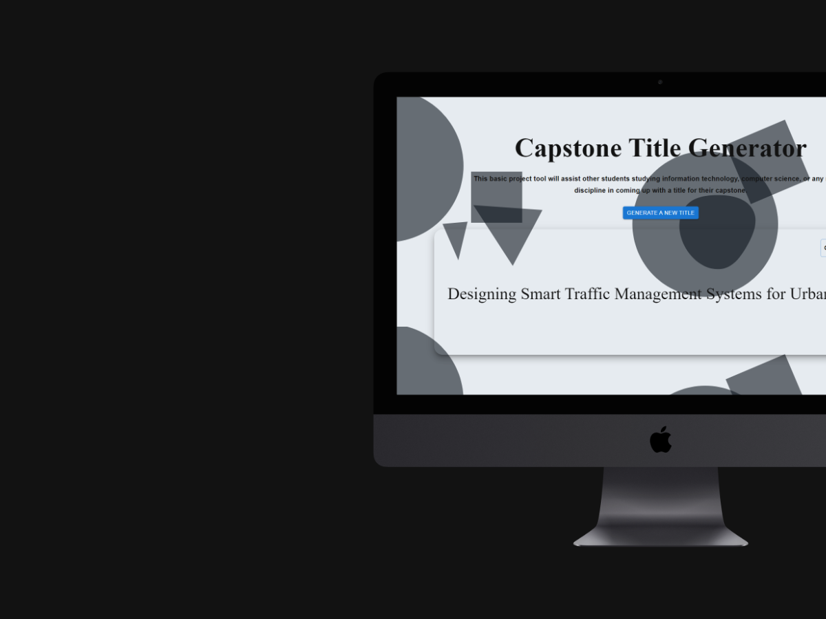 Capstone Title Generator